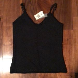 I.NC. International size Small black crochet top.